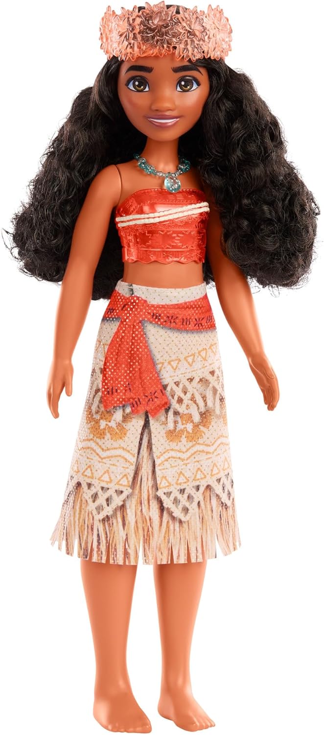 HLW0 Mattel Disney Princess - Vaiana bambola con capi e accessori scintillanti