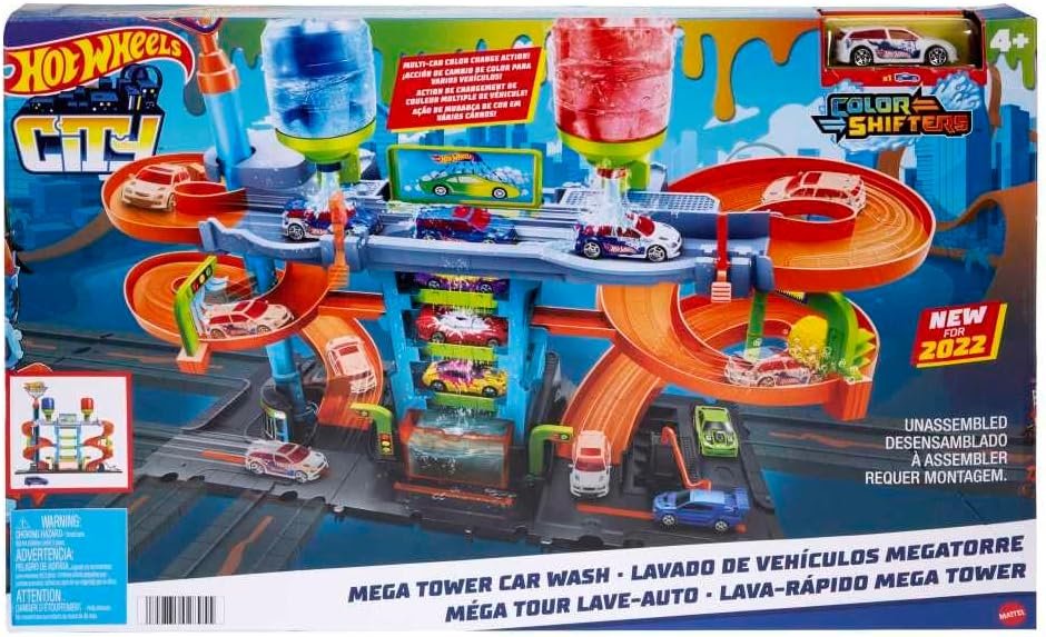 HDP05 Mattel Hot Wheels City Mega Torre Autolavaggio