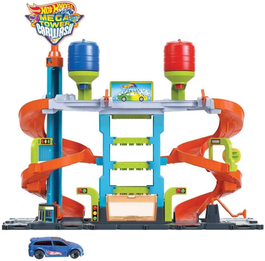 HDP05 Mattel Hot Wheels City Mega Torre Autolavaggio