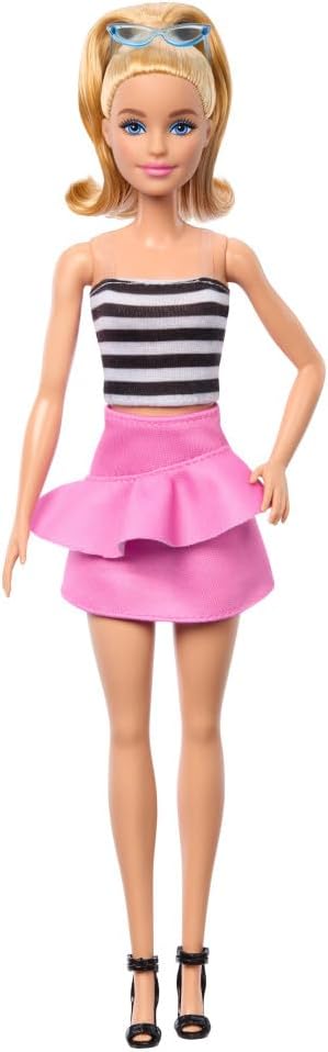 Barbie Fashionistas n. 218 65° Anniversario con Capelli Blu e Outfit Arcobaleno