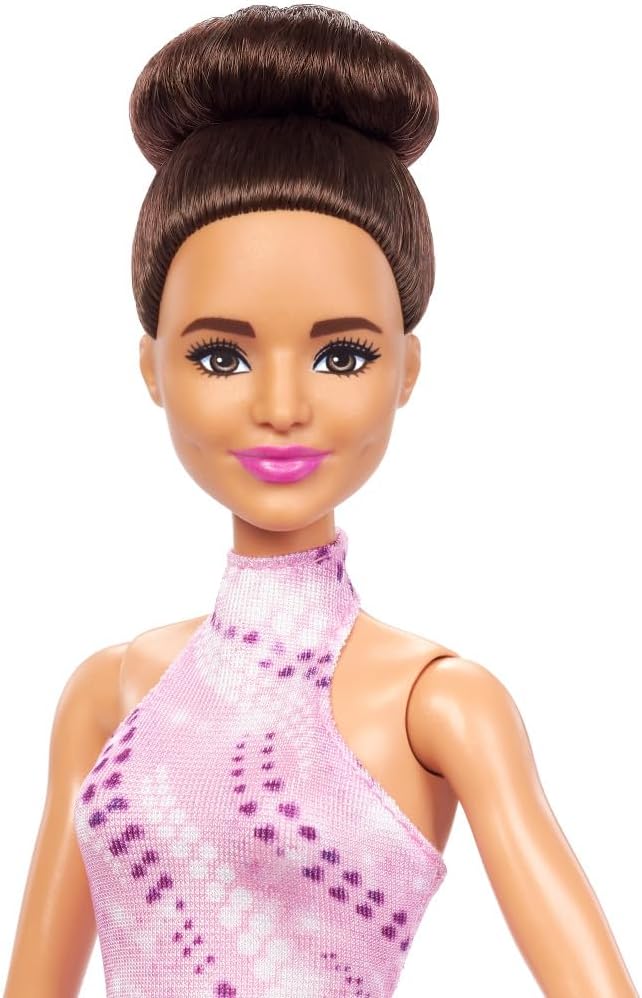 Barbie Carriere Bambola Pattinatrice con Outfit Rosa Pattini Rimovibili e Trofeo