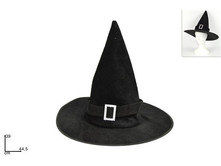 Cappello Strega Floccato  Halloween Decorazioni e Accessori
