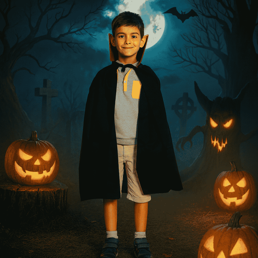 Mantello Dracula Bimbo 84cm  Costume di Halloween per Bambini