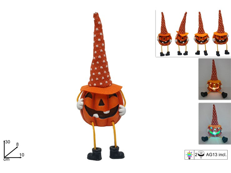 ZUCCA SEDUTA C/CAPPELLO C/LUCI 4 ASS.