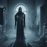 Fantasma Halloween 210 cm con Luci e Suoni  Decorazione Spaventosa a Batterie