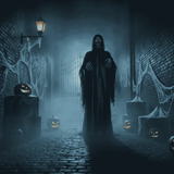 Fantasma Halloween 210 cm con Luci e Suoni  Decorazione Spaventosa a Batterie