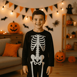 Vestito Scheletro Bambino 4-6 Anni  Costume Halloween Scheletro Horror