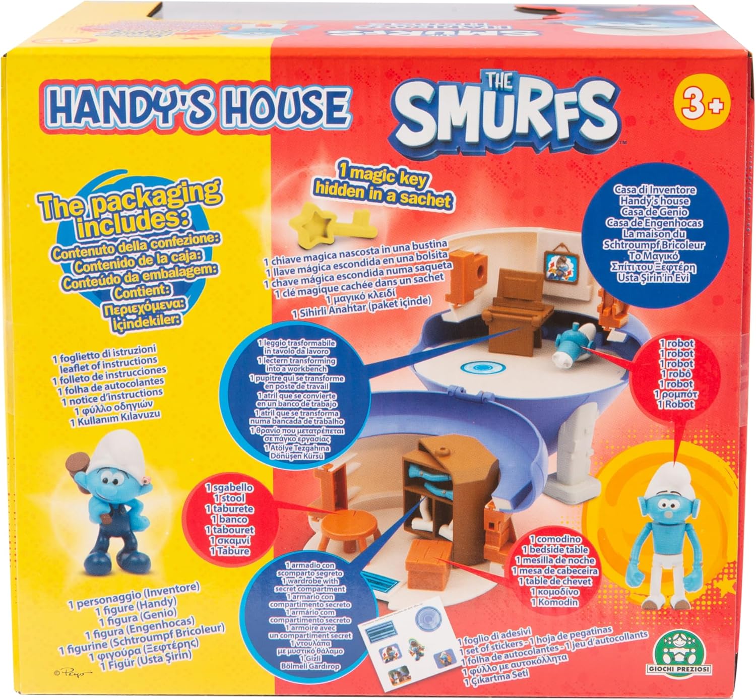 Giochi Preziosi Puffi Casa di Inventore con 2 Personaggi e Arredi Trasformabil