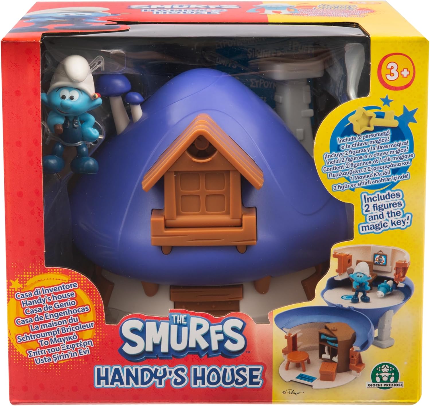 Giochi Preziosi Puffi Casa di Inventore con 2 Personaggi e Arredi Trasformabil