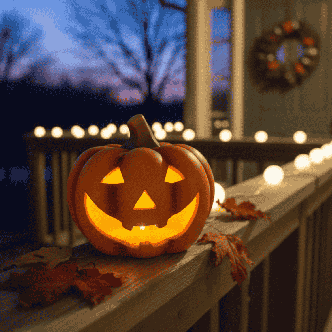 Zucca Halloween 18 cm con Luce a Batterie  Decorazione ART.22104-2 col casuale