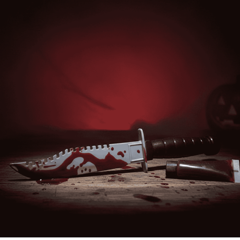 Coltello con Sangue Finto  Scherzo Carnevale 230416-2