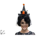 Cerchietto Cappello con Velo Halloween XX24FG-19  Accessorio Horror