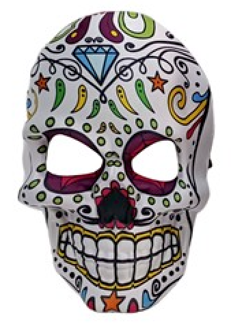 Maschera Decorata Teschio  Halloween e Festa dei Morti