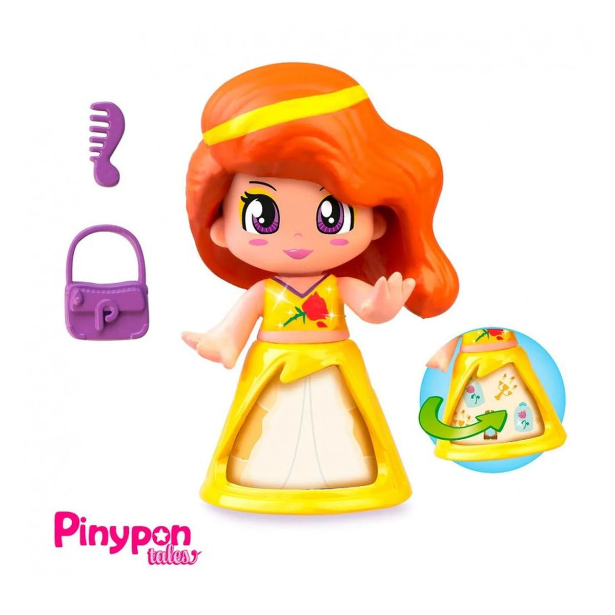 Famosa Pinypon Disney Principesse  Mini Figure Principessa Belle Collezionabile