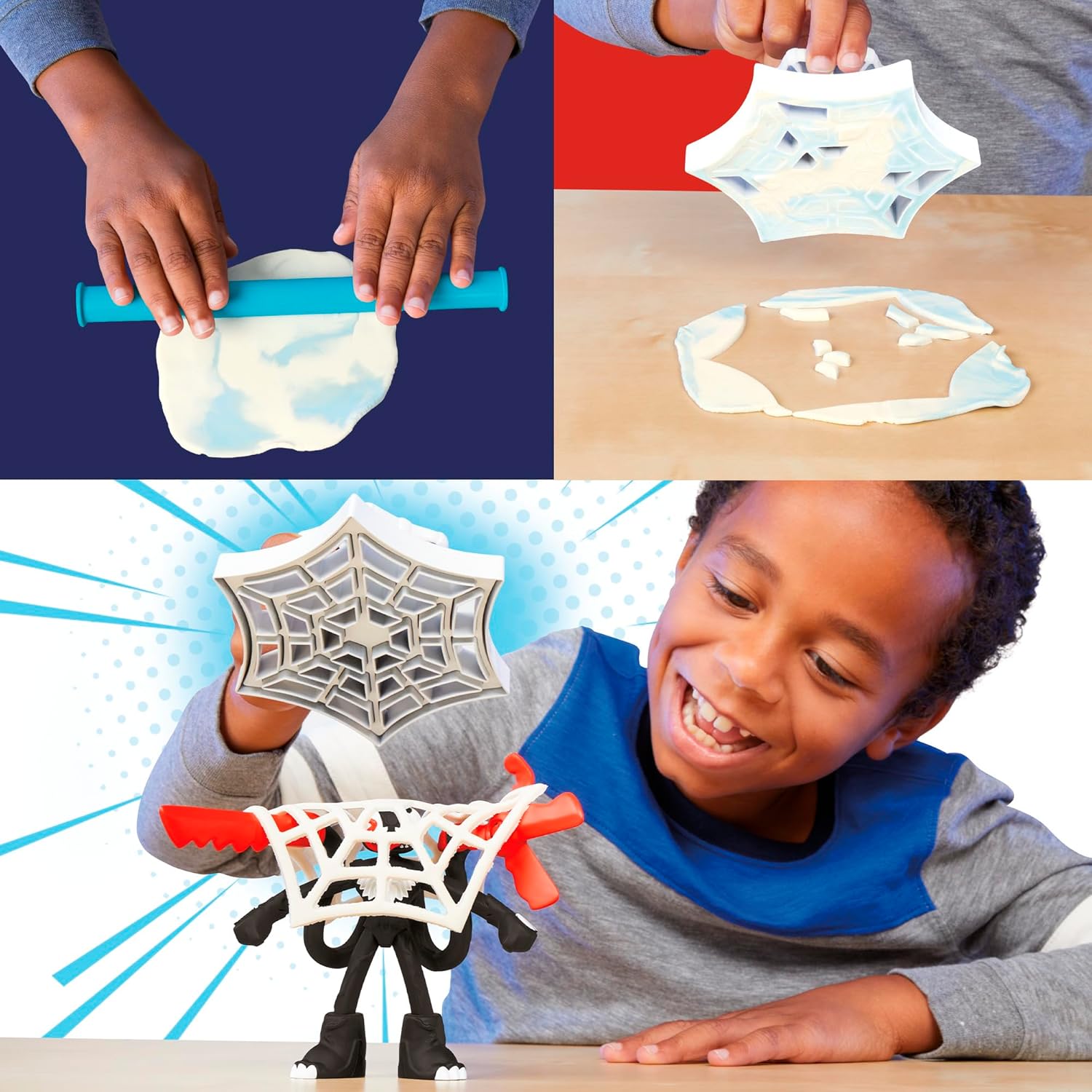 Play-Doh Marvel Spider-Man Lancia e Taglia  Set Creativo con 2 Action Figure
