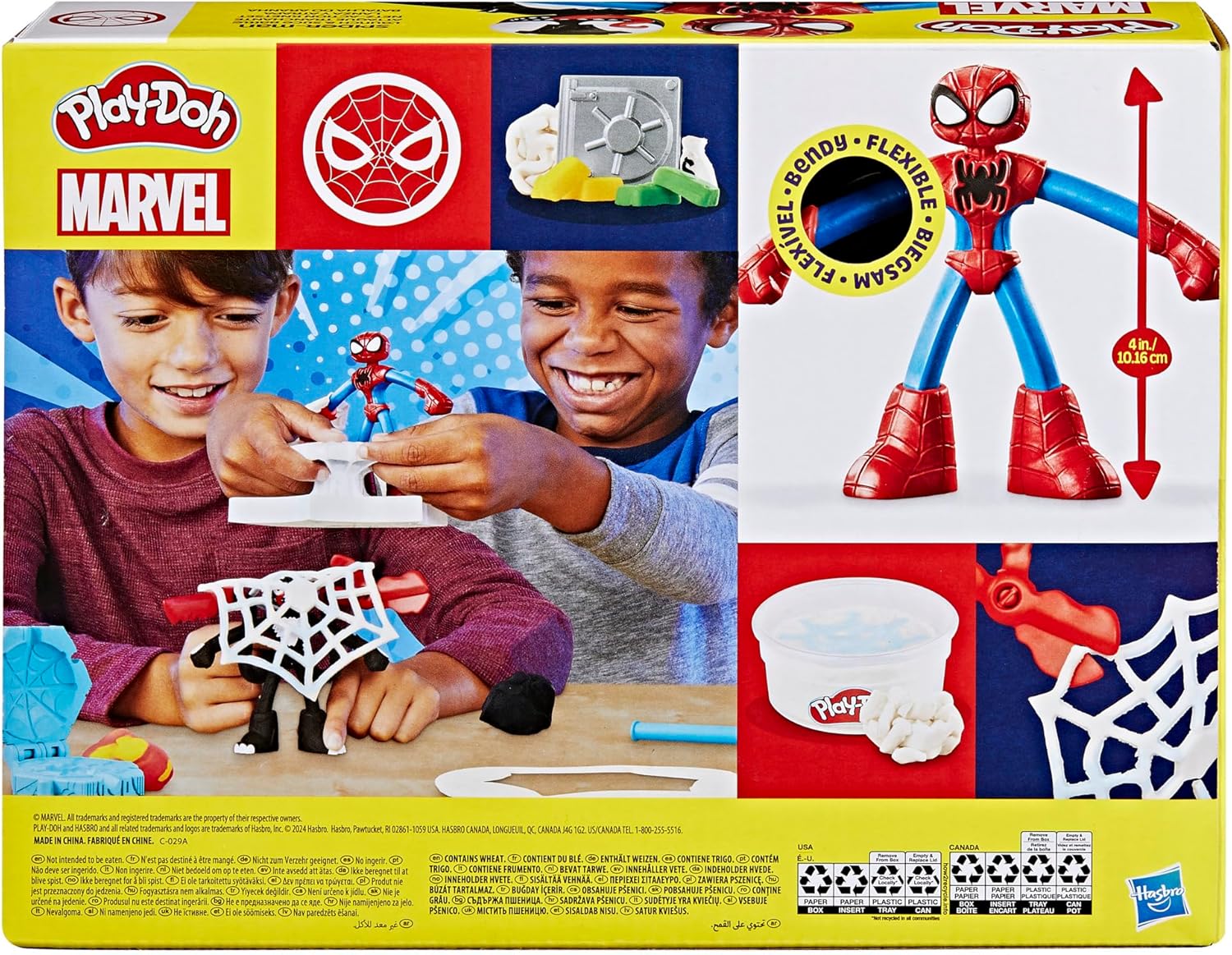 Play-Doh Marvel Spider-Man Lancia e Taglia  Set Creativo con 2 Action Figure