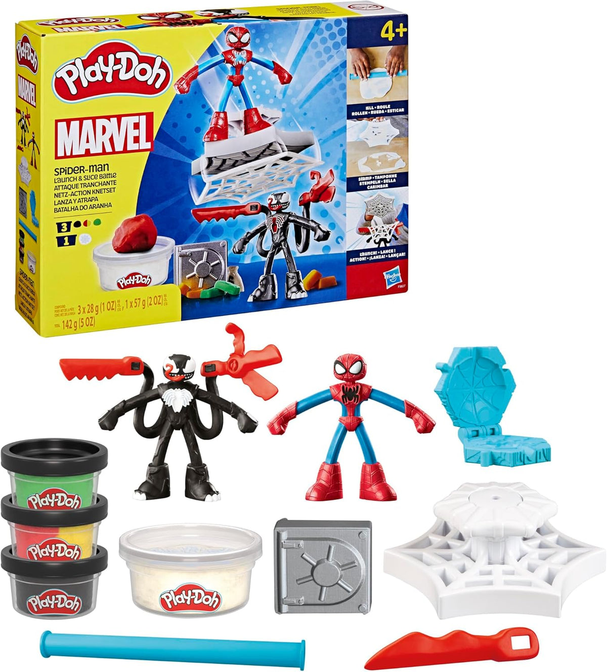 Play-Doh Marvel Spider-Man Lancia e Taglia  Set Creativo con 2 Action Figure