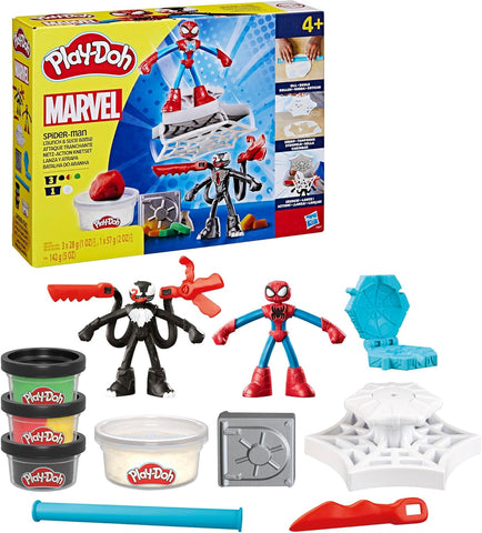Play-Doh Marvel Spider-Man Lancia e Taglia  Set Creativo con 2 Action Figure