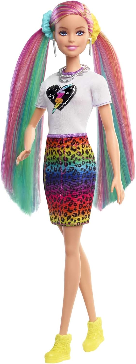Barbie Capelli Multicolor GRN81  Bambola con Cambio Colore e Accessori Moda
