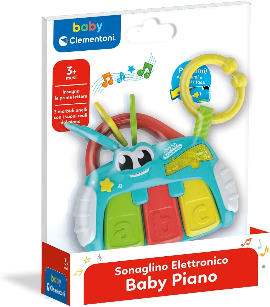Clementoni Baby Piano Sonaglino Elettronico 3+ mesi  Educativo luci e suoni