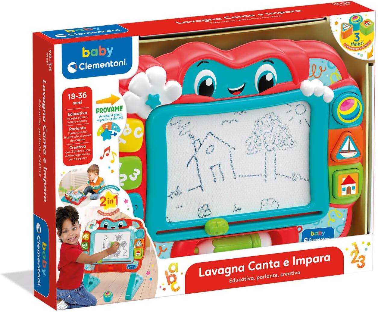 Clementoni Baby  Lavagna Canta e Impara Magnetica | Centro Attività Educativo