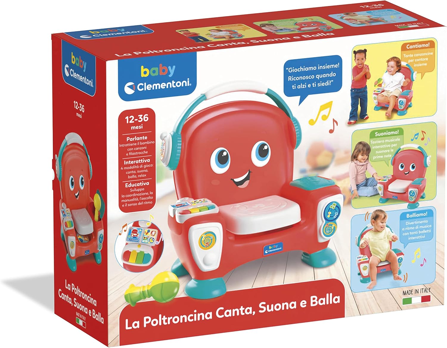 Baby Clementoni  Poltroncina Canta Suona e Balla | Poltrona Interattiva