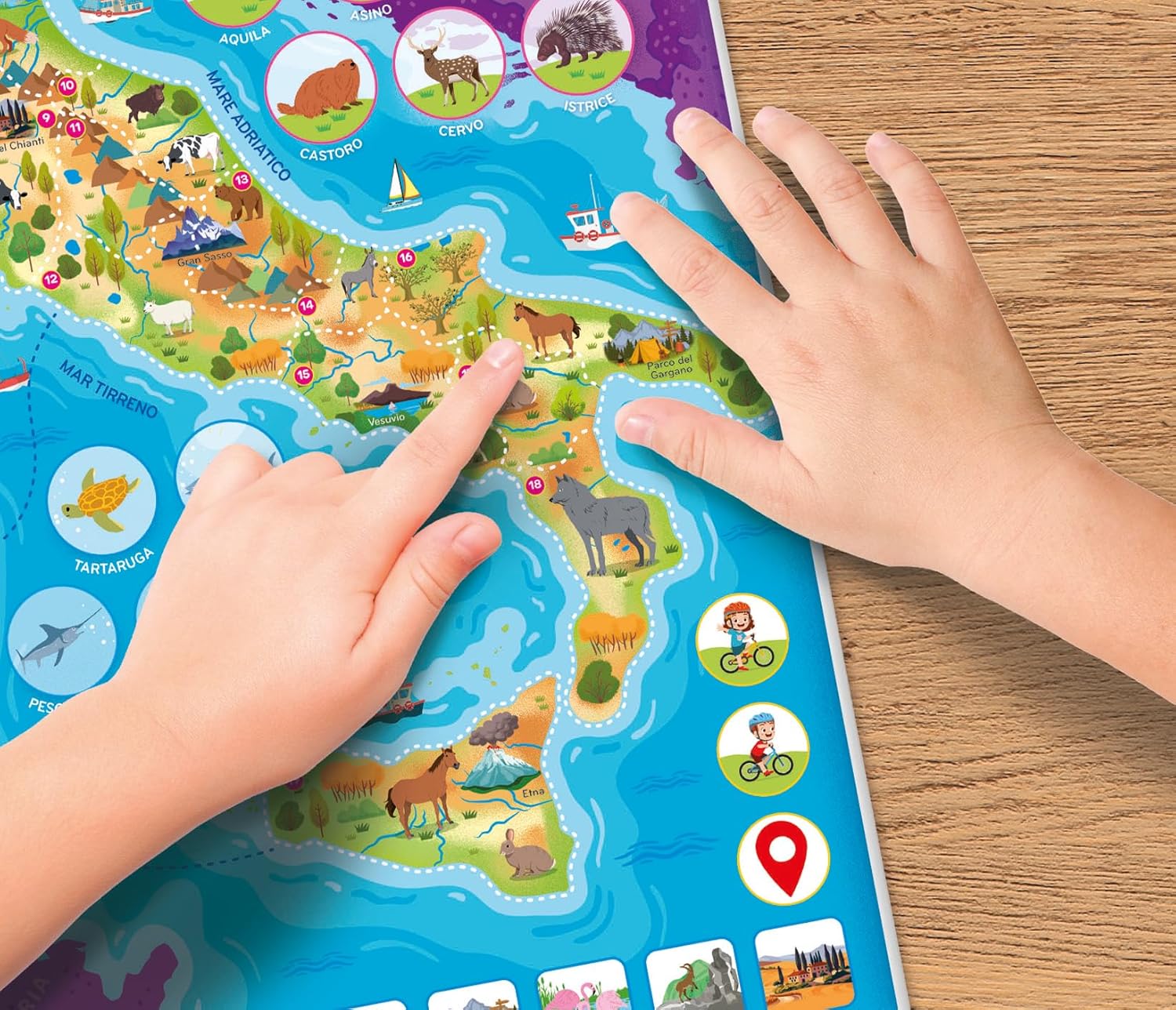 Clementoni Italia Puzzle Magnetico Gioco Educativo 4 in 1 con Mappa dell’Italia