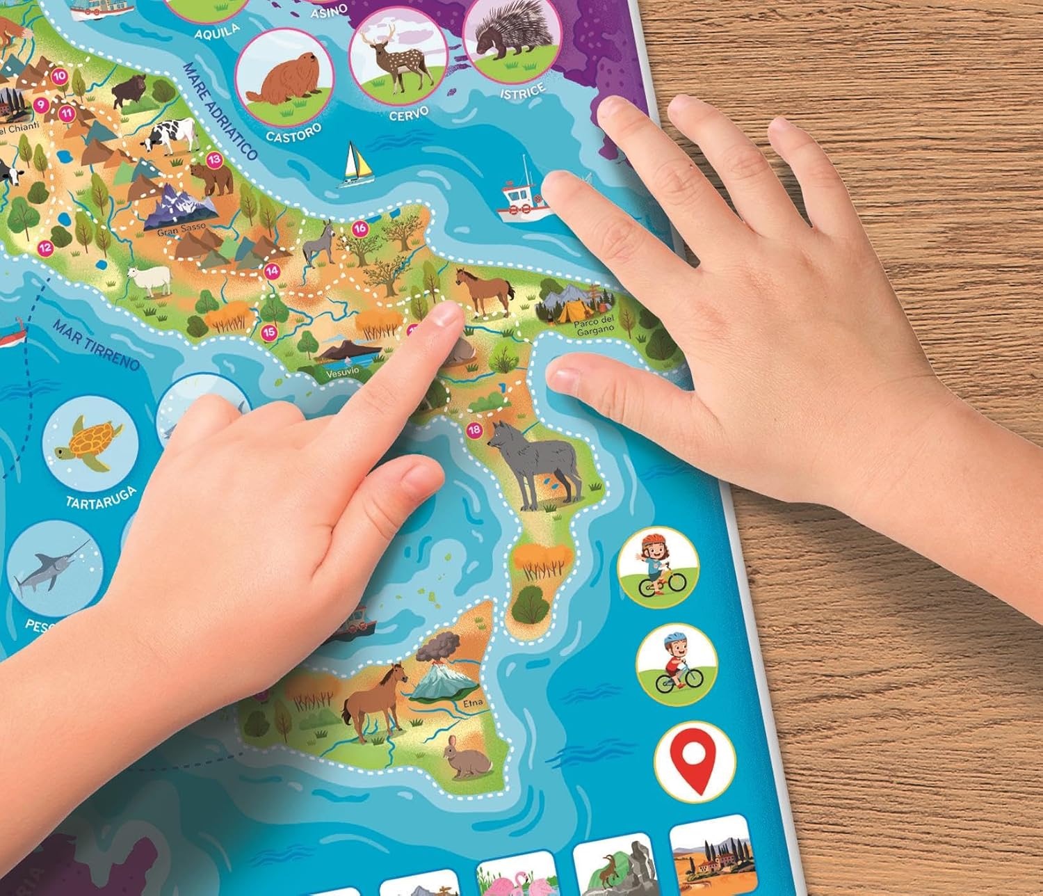 Clementoni Italia Puzzle Magnetico Gioco Educativo 4 in 1 con Mappa dell’Italia