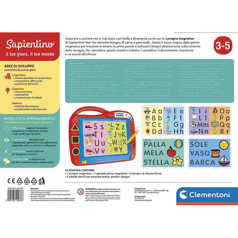 Clementoni Sapientino  Lavagna Magnetica Educativa  Gioco Didattico