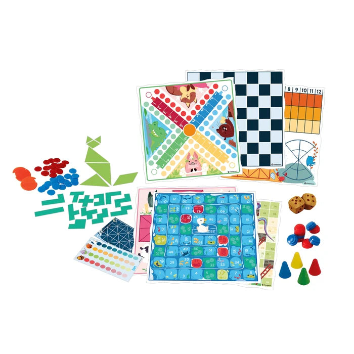 Clementoni 50 Giochi Riuniti Raccolta di Giochi da Tavolo Classici per Famiglie