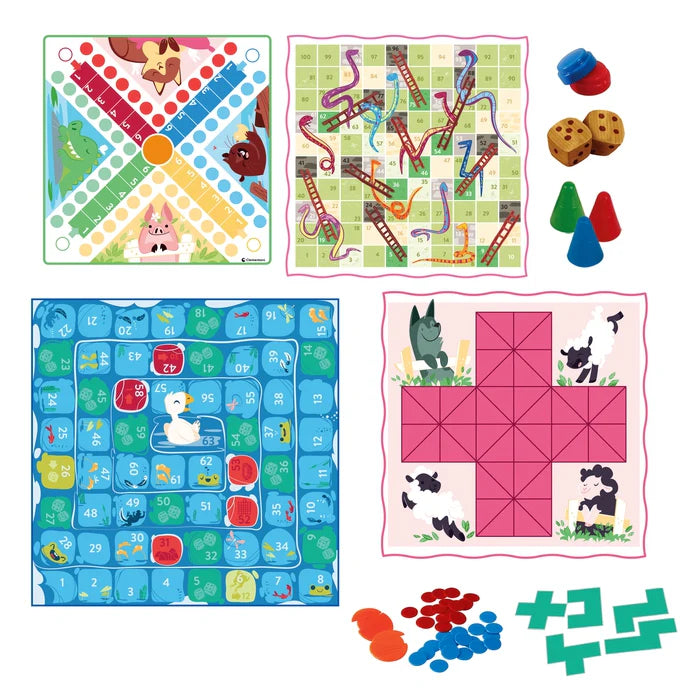 Clementoni 50 Giochi Riuniti Raccolta di Giochi da Tavolo Classici per Famiglie