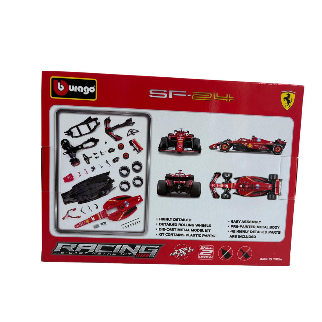 18-26858 Bburago Ferrari F1 Sf-24 MODEL KIT #16 Charls Leclerc 1:24