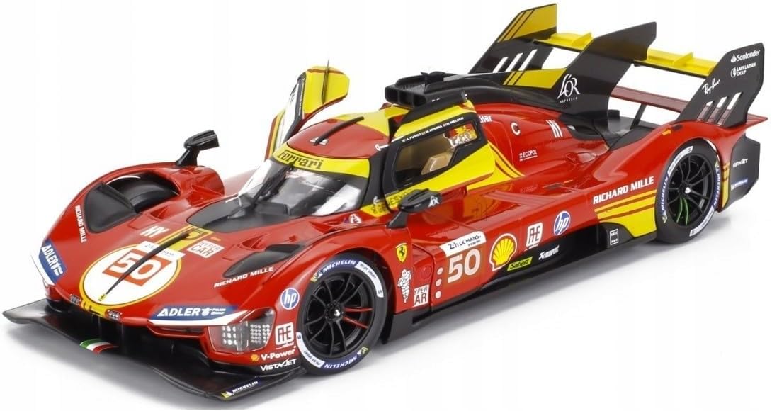 1816312 Bburago Ferrari 499P LHM #50 2024 24H le Mans Champion Version Hard case
