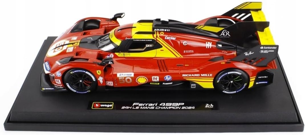 1816312 Bburago Ferrari 499P LHM #50 2024 24H le Mans Champion Version Hard case