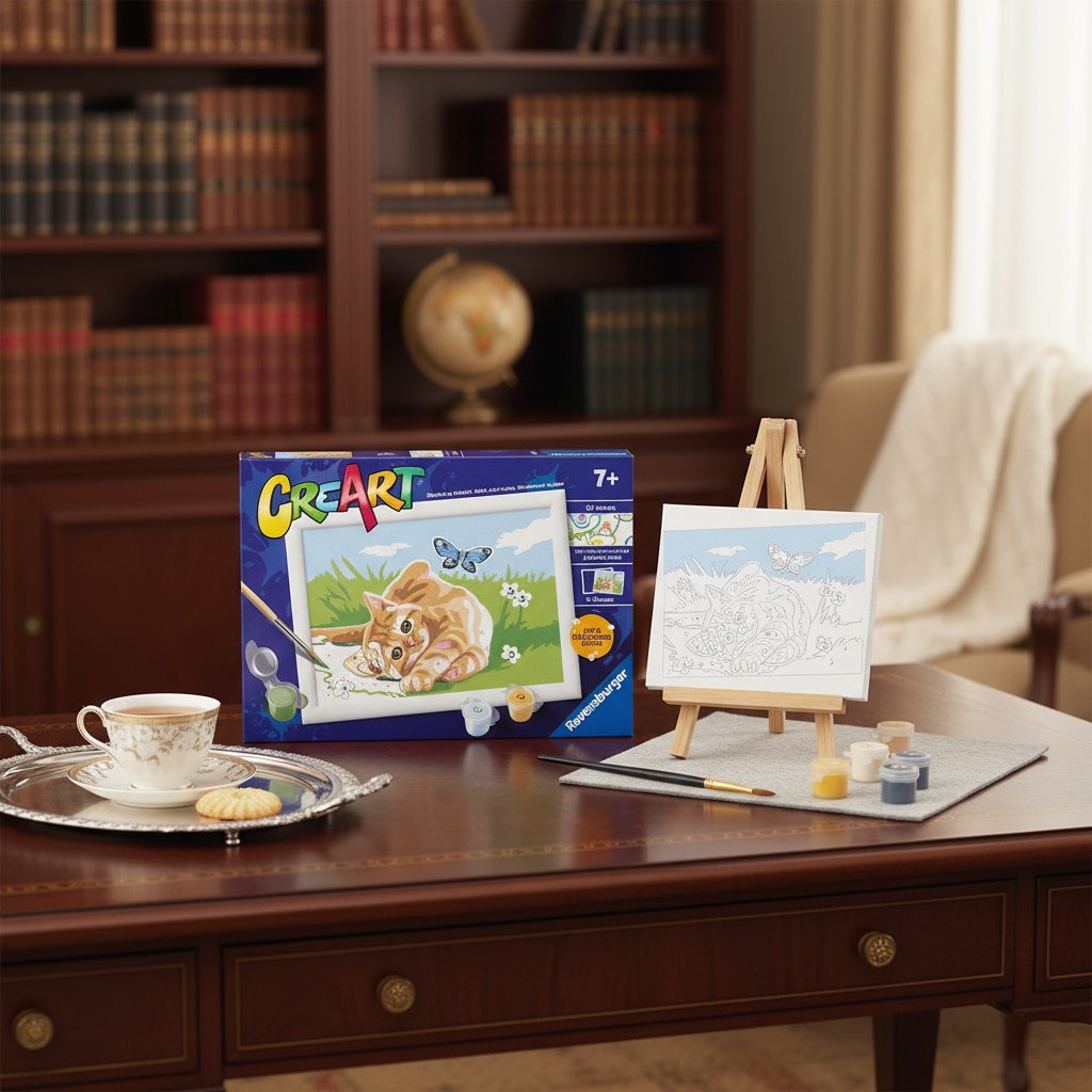 12023092 Ravenburger CreArt Serie E Gattino Gioioso kit pittura