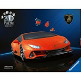 12008052 Ravenburger Puzzle 3D Lamborghini Huracn EVO Arancio modellino auto