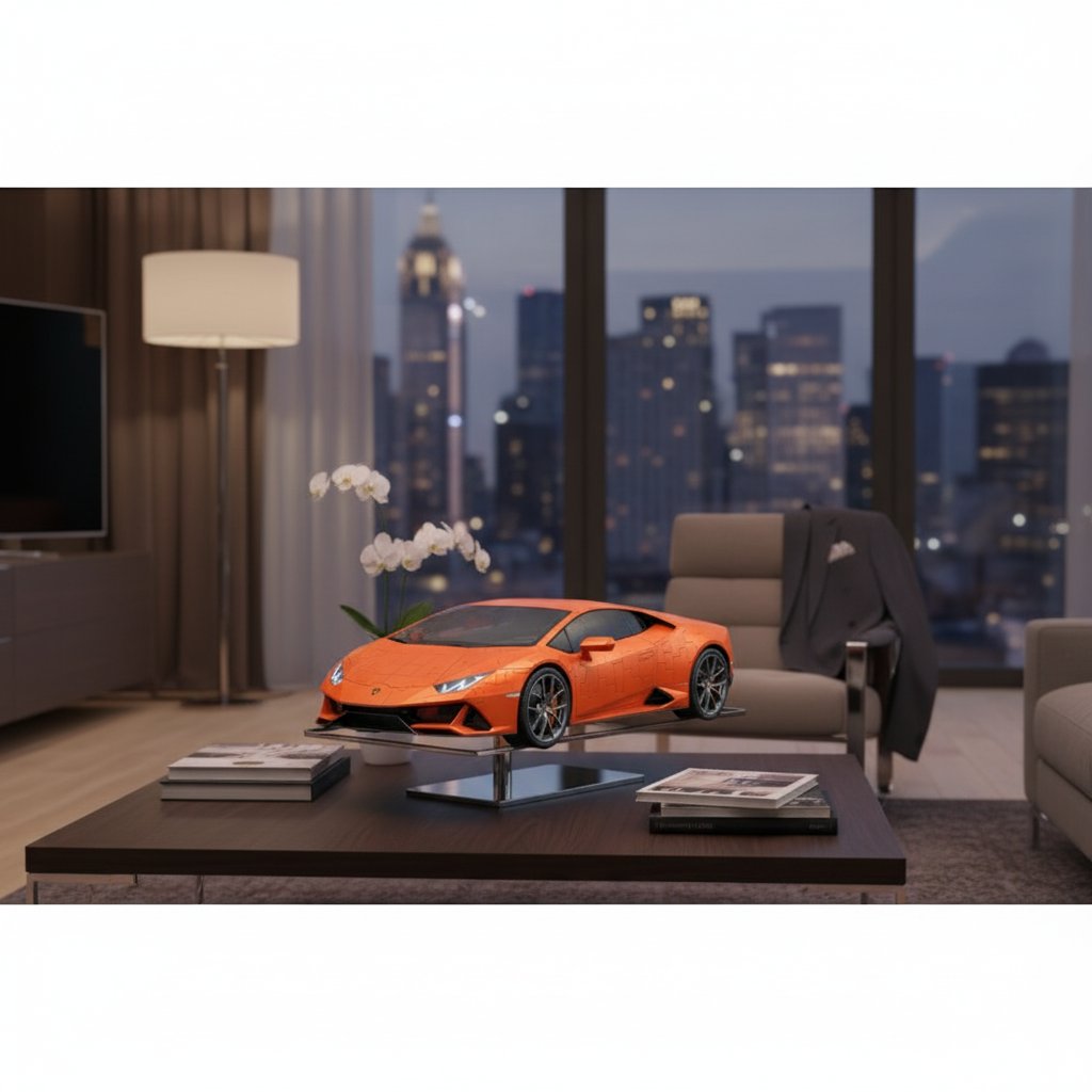 12008052 Ravenburger Puzzle 3D Lamborghini Huracn EVO Arancio modellino auto