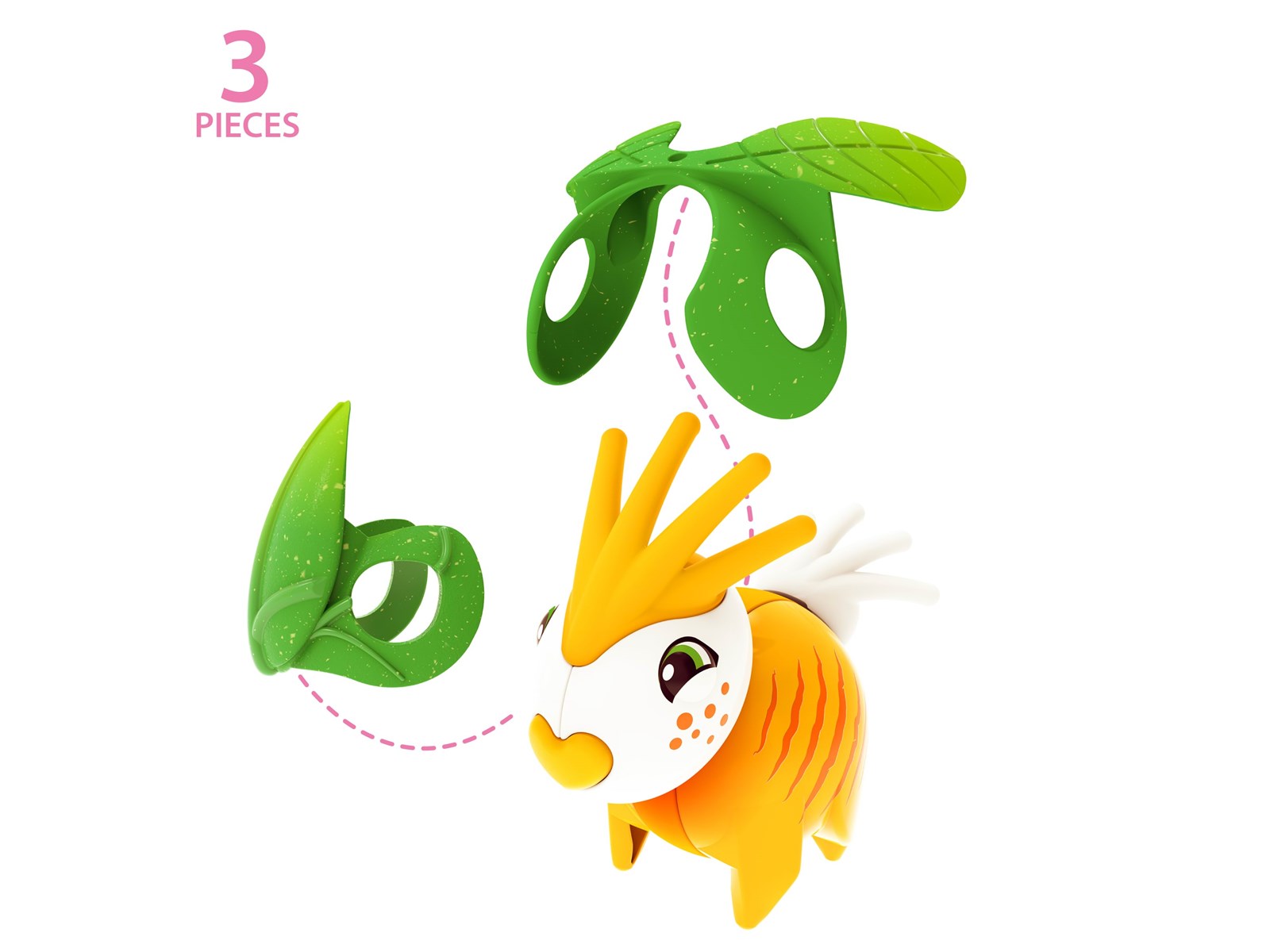 63621200 Ravenburger FLORA Dandelion Personaggio Giocattolo con Access. a Foglia