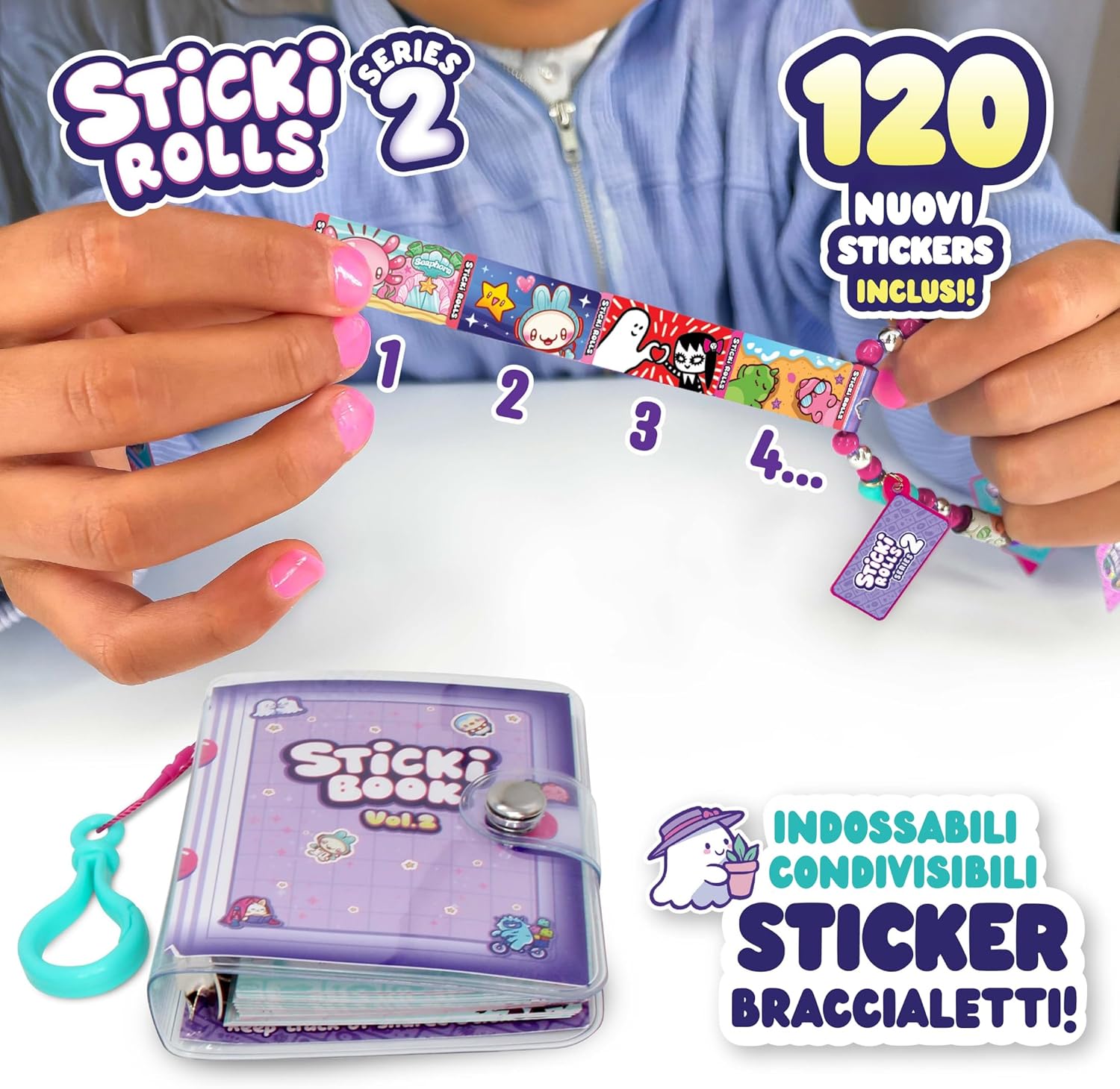Ravensburger Sticki Rolls con Libretto SkyCastle Braccialetto con 120 Sticker