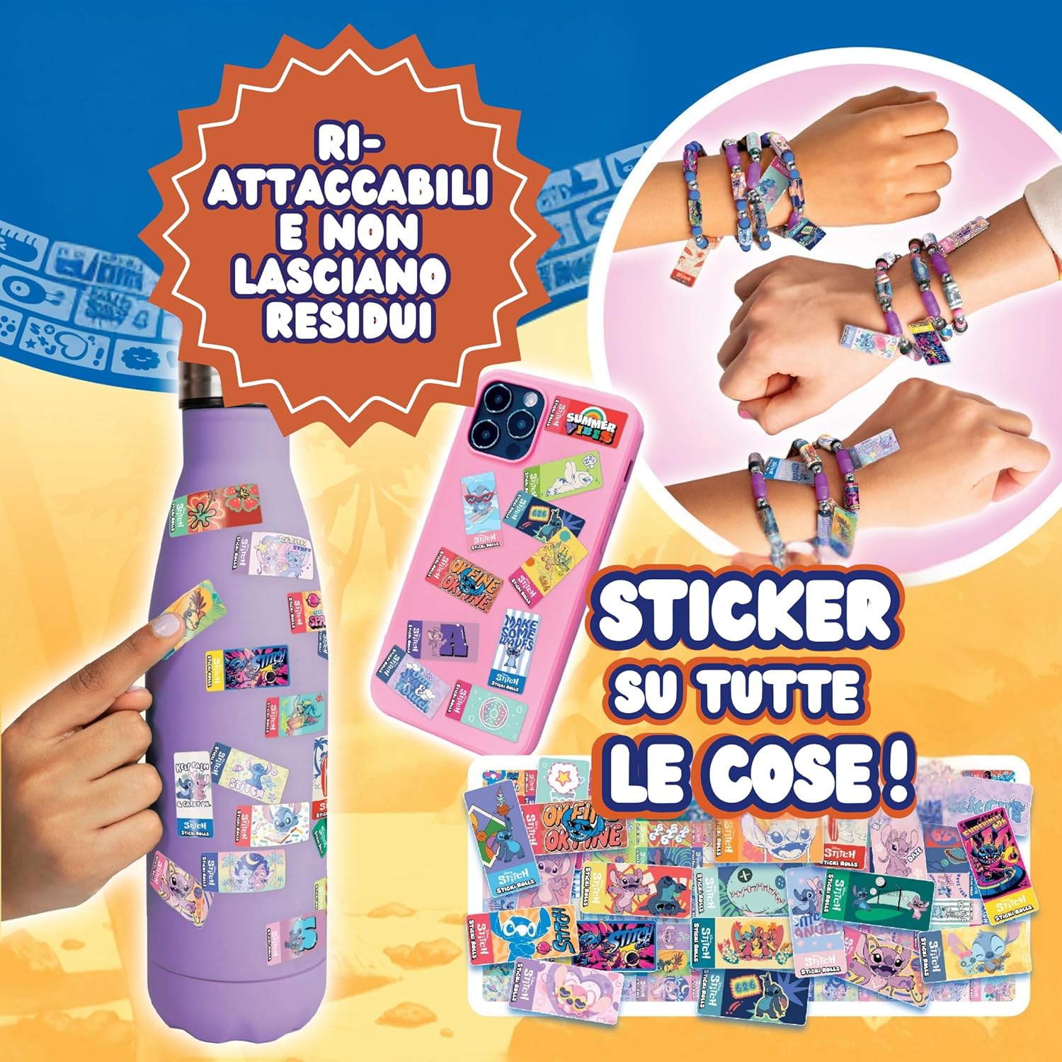 Ravensburger Sticki Rolls Set con Pendente Stitch SkyCastle, Bracciale Collana