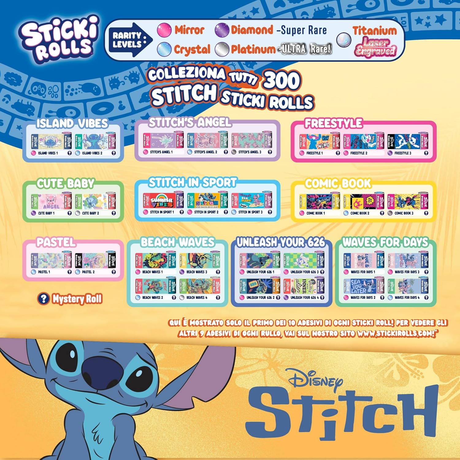 Ravensburger Sticki Rolls Set con Pendente Stitch SkyCastle, Bracciale Collana