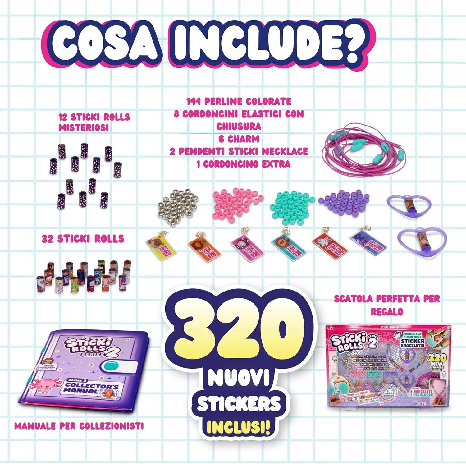 12028019 Ravensburger SkyCastle Sticki Rolls Serie 2 Set Creativo per Bracciali