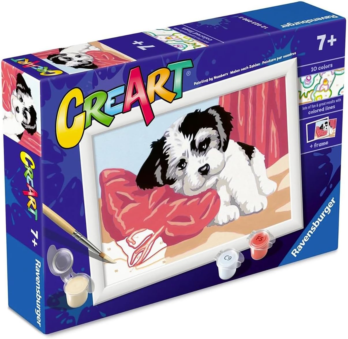 Ravensburger CreArt Serie E - Cucciolo Affettuoso | Kit Pittura con Numeri