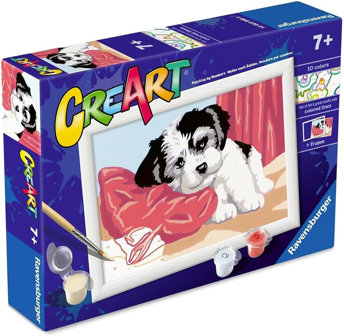 Ravensburger CreArt Serie E - Cucciolo Affettuoso | Kit Pittura con Numeri