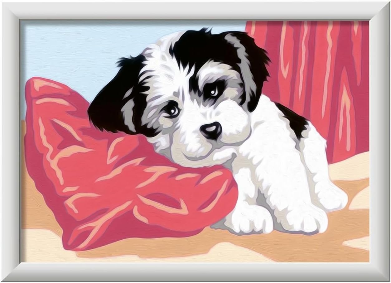 Ravensburger CreArt Serie E - Cucciolo Affettuoso | Kit Pittura con Numeri