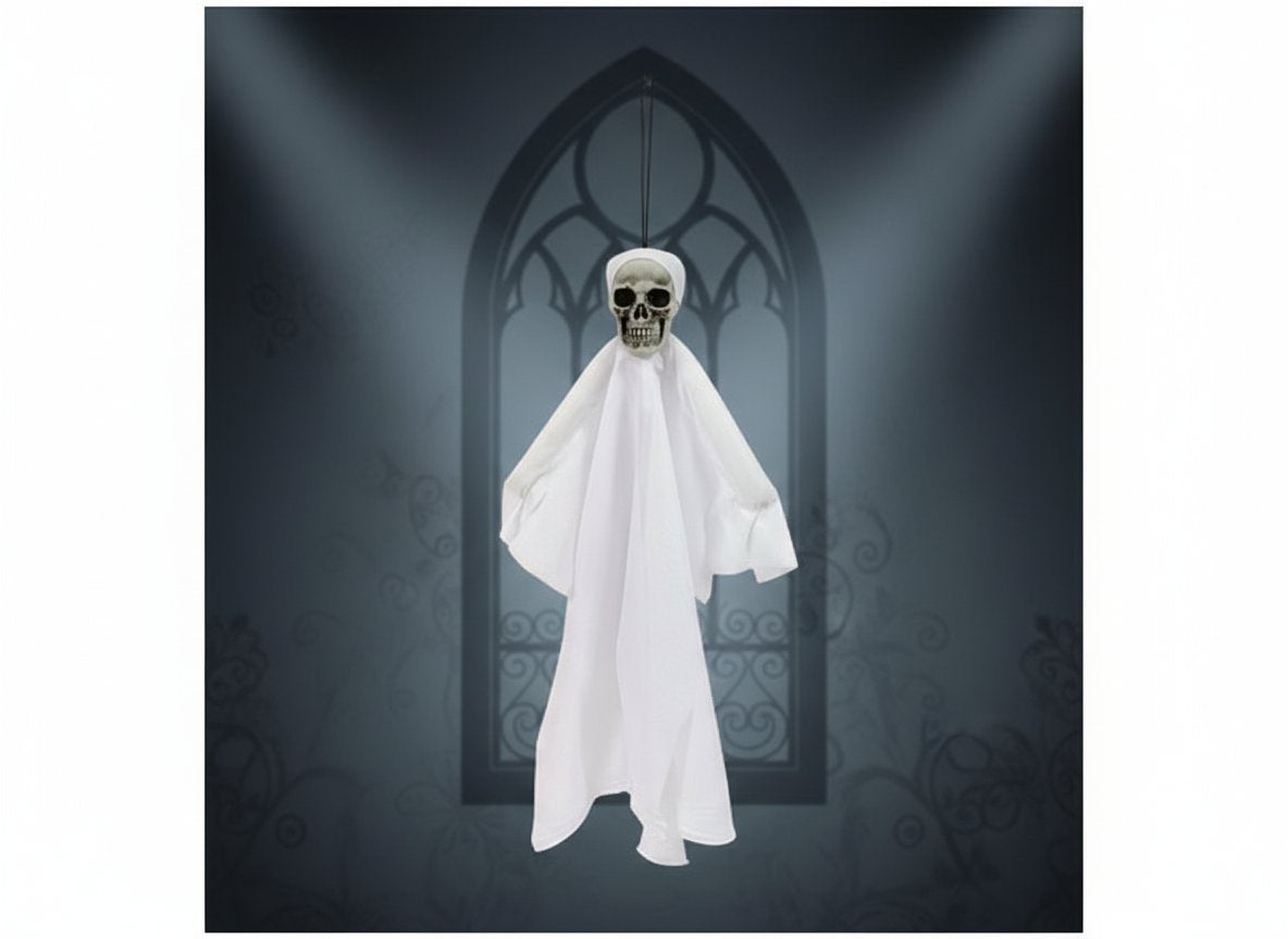 Appendino Fantasma Bianco | Decorazione Halloween Spaventosa per Casa e Festa