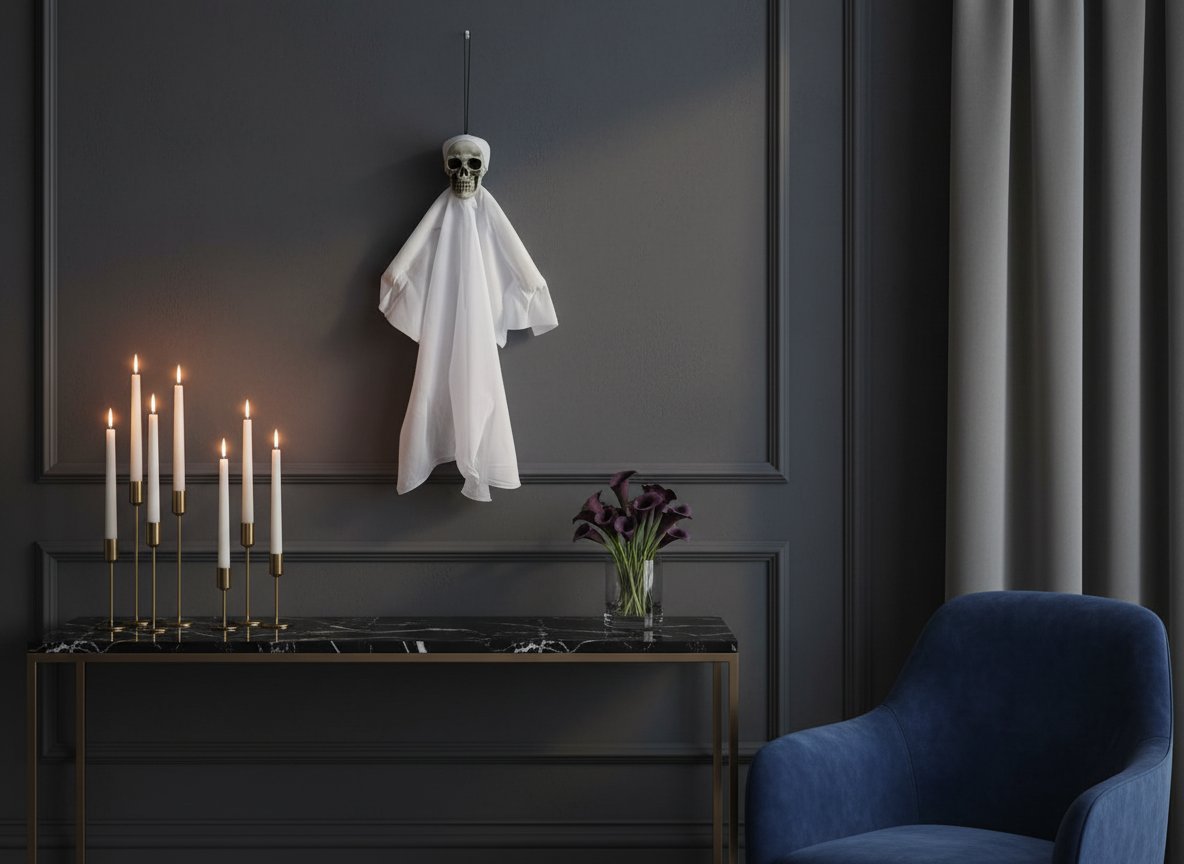 Appendino Fantasma Bianco | Decorazione Halloween Spaventosa per Casa e Festa
