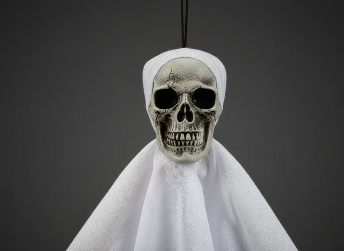 Appendino Fantasma Bianco | Decorazione Halloween Spaventosa per Casa e Festa
