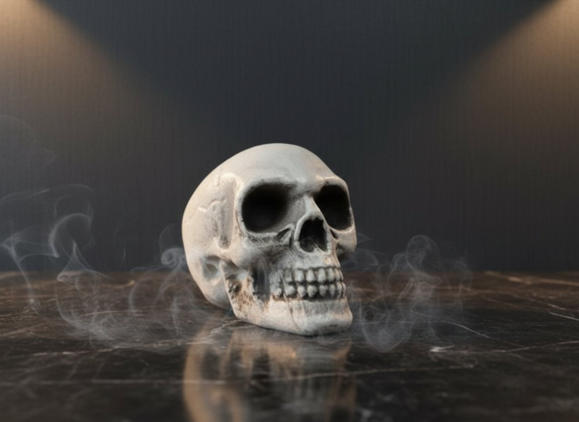 Teschio Decorativo in Plastica 8 cm | Decorazione Halloween Realistica per Casa