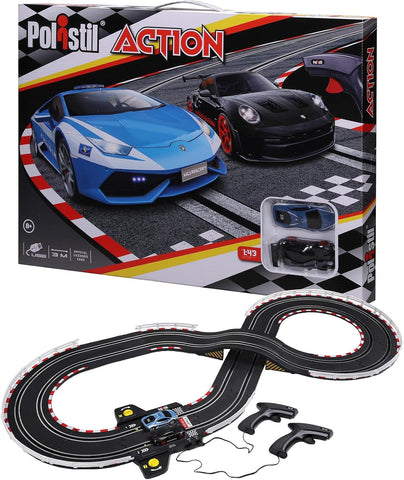 * 96151  Bburago Polistil Action Pista Elettrica con Lamborghini Huracan Polizia